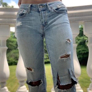 Ripped boyfriend jeans!